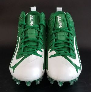 NIKE ALPHA MENACE PRO FOOTBALL CLEATS GREEN WHITE